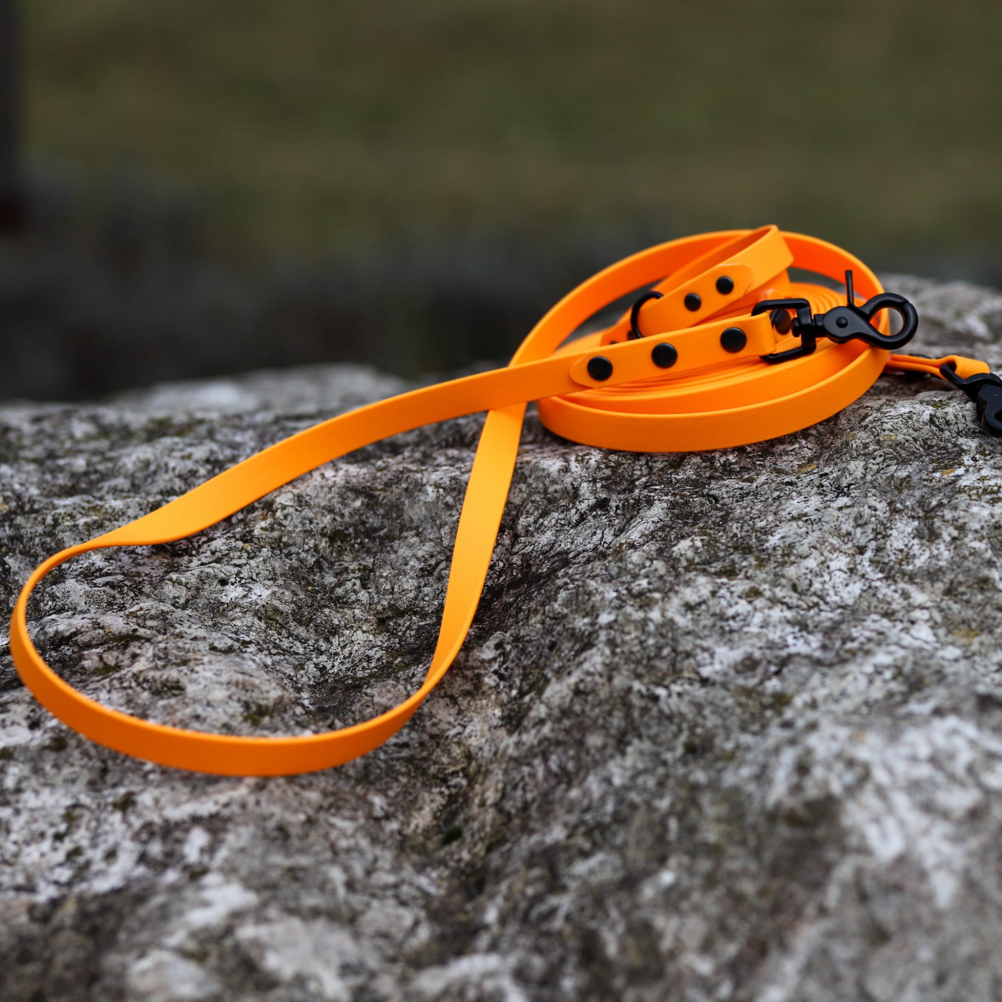 Smycz przepinana BioThane Peach Orange Co-Collar