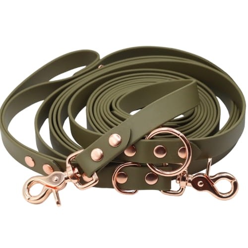 Smycz BioThane oliwkowa