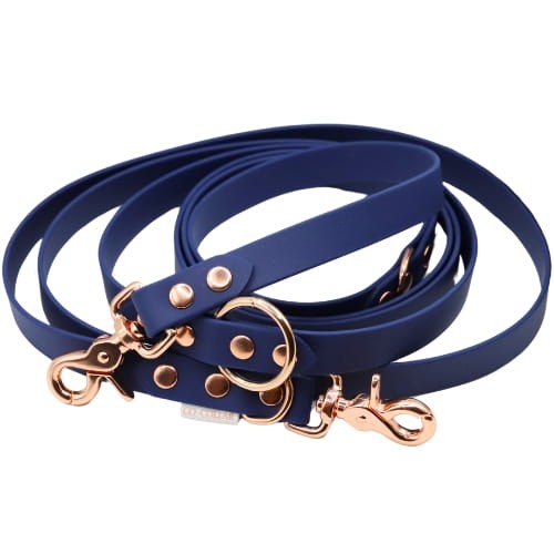 Granatowa smycz BioThane