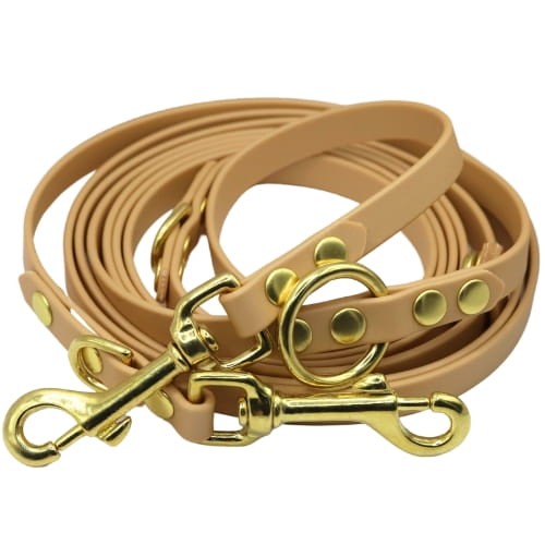 Złota smycz BioThane