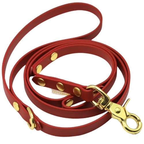 Czerwona smycz BioThane