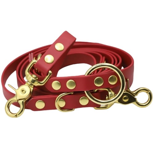 Czerwone smycz BioThane