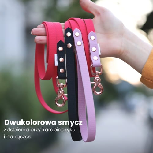 Dwukolorowa smycz plaster miodu